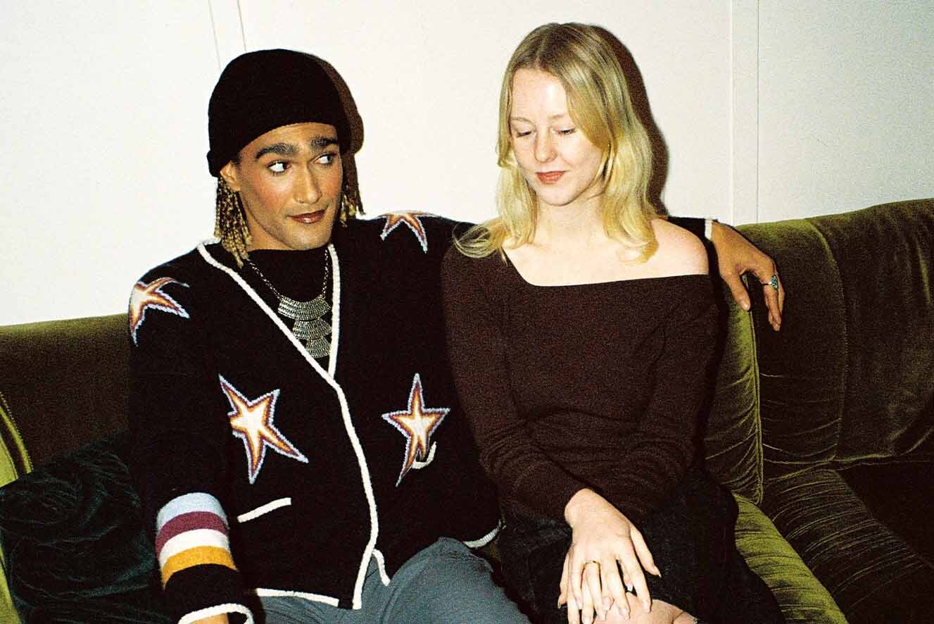 A couple on a couch.